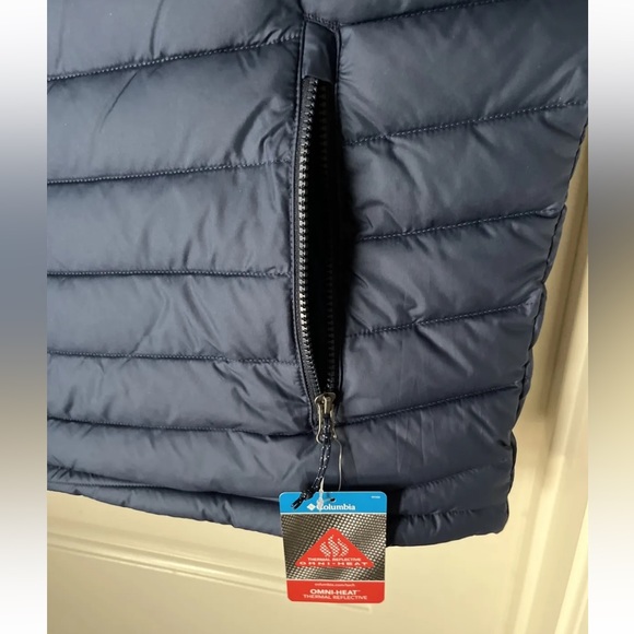 Columbia Slope Edge Insulated Vest Mens XL Blue Puffer Omni-Heat New Tags - Picture 6 of 13